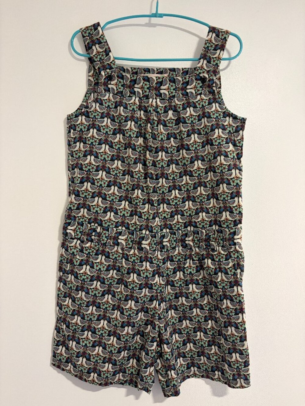 Bonpoint bird and flower print romper size 8